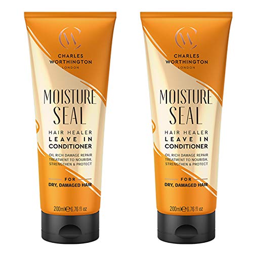 (2 PACK) Charles Worthington Moisture Seal Hair Healer LEAVE IN Conditioner x 200ml